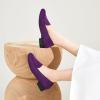 imageHEAWISH Womens Loafers Slip on Low Heel ShoesClosed Toe Pumps Dress ShoesCasual Loafer Work Flats Wedding ShoePurple