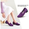 imageHEAWISH Womens Loafers Slip on Low Heel ShoesClosed Toe Pumps Dress ShoesCasual Loafer Work Flats Wedding ShoePurple