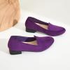 imageHEAWISH Womens Loafers Slip on Low Heel ShoesClosed Toe Pumps Dress ShoesCasual Loafer Work Flats Wedding ShoePurple