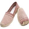 imageHEAWISH Ballet Flats for Women Loafer Slip on ShoesBreathable Womens Shoes Dressy Casual Espadrilles for Women Rope Loafer FlatsPink