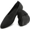 imageHEAWISH Womens Flats Shoes Pointed Toe Ballet Flats Dressy ComfortableBlack