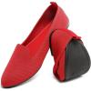 imageHEAWISH Womens Flats Shoes Pointed Toe Ballet Flats Dressy ComfortableChili Red