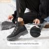 image:imageHEAWISH Womens Winter BootsBrown Non Slip Combat BootsWarm Fur Lined comfortable Snow Ankle Boot For WomenBlack