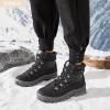 image:imageHEAWISH Womens Winter BootsBrown Non Slip Combat BootsWarm Fur Lined comfortable Snow Ankle Boot For WomenBlack