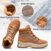 image:imageHEAWISH Womens Winter BootsBrown Non Slip Combat BootsWarm Fur Lined comfortable Snow Ankle Boot For WomenBrown