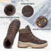 image:imageHEAWISH Womens Winter BootsBrown Non Slip Combat BootsWarm Fur Lined comfortable Snow Ankle Boot For WomenTan