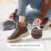 image:imageHEAWISH Womens Winter BootsBrown Non Slip Combat BootsWarm Fur Lined comfortable Snow Ankle Boot For WomenTan