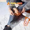 image:imageWomen Winter Snow Boots with Fur LinedBlack Low heels Combat Ankle BootsNon Slip Leather Ankle Boots for WomenBlack