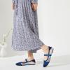 image:imageHEAWISH Womens Ballet Flat Shoes Mary Jane Pointed Toe Mesh FlatsComfortable Slip on Ladies Shoe with Adjustable StrapCasual Office Dress Flats for WorkBlue