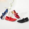 image:imageHEAWISH Womens Ballet Flat Shoes Mary Jane Pointed Toe Mesh FlatsComfortable Slip on Ladies Shoe with Adjustable StrapCasual Office Dress Flats for WorkBlack