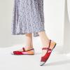 image:imageHEAWISH Womens Ballet Flat Shoes Mary Jane Pointed Toe Mesh FlatsComfortable Slip on Ladies Shoe with Adjustable StrapCasual Office Dress Flats for WorkRed Combo