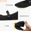 image:imageHEAWISH Womens Ballet Flat Shoes Mary Jane Pointed Toe Mesh FlatsComfortable Slip on Ladies Shoe with Adjustable StrapCasual Office Dress Flats for WorkBlack