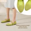 image:imageHEAWISH Womens Ballet Flat Shoes Mary Jane Pointed Toe Mesh FlatsComfortable Slip on Ladies Shoe with Adjustable StrapCasual Office Dress Flats for WorkViridis