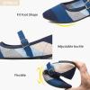 image:imageHEAWISH Womens Ballet Flat Shoes Mary Jane Pointed Toe Mesh FlatsComfortable Slip on Ladies Shoe with Adjustable StrapCasual Office Dress Flats for WorkBlue