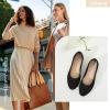 image:imageHEAWISH Womens Ballet Flats Shoes Black Poinet Toe Womens Flats Comfortable Suede Dressy Casual ShoesBlack