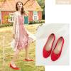image:imageHEAWISH Womens Ballet Flats Shoes Black Poinet Toe Womens Flats Comfortable Suede Dressy Casual ShoesRed