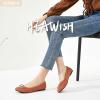 image:imageHEAWISH Womens Ballet Flats Shoes Black Poinet Toe Womens Flats Comfortable Suede Dressy Casual ShoesTan