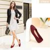 image:imageHEAWISH Womens Black Flats Flower Embroideried Lace Ballet Flats Pointed Toe Comfortable Dress Shoes for WomenWine