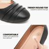 image:imageHEAWISH Womens Black Flats Shoes Round Toe Slip On Casual Ballet Flats PU Leather Dressy Work ShoesBlack