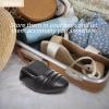 image:imageHEAWISH Womens Black Flats Shoes Round Toe Slip On Casual Ballet Flats PU Leather Dressy Work ShoesBlack
