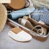 image:imageHEAWISH Womens Black Flats Shoes Round Toe Slip On Casual Ballet Flats PU Leather Dressy Work ShoesWhite