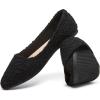 image:imageHEAWISH Womens Black Flats Flower Embroideried Lace Ballet Flats Pointed Toe Comfortable Dress Shoes for WomenBlack