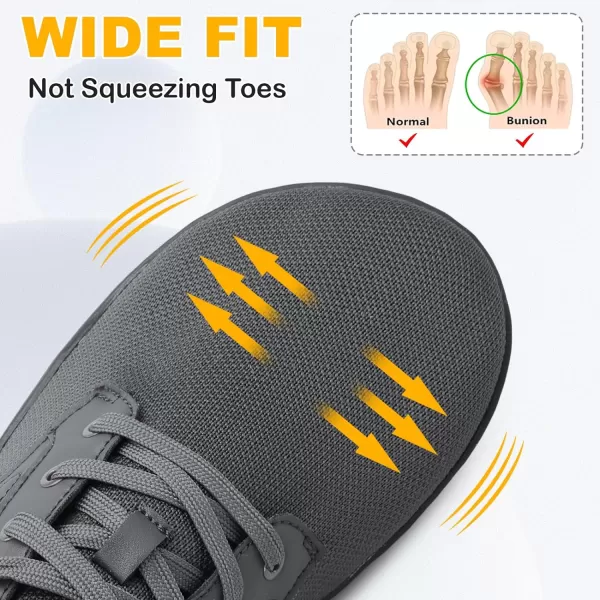 LeIsfIt Mens Dress Shoes Wide Toe Walking Shoes Minimalist Barefoot Shoes Casual Sneakers Breathable Zero Drop Shoes