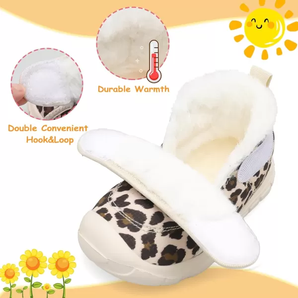 LeIsfIt Toddler Boots Girls Boys Winter Boots Cozy Fleece Snow Boots Indoor Outdoor Warm Shoes