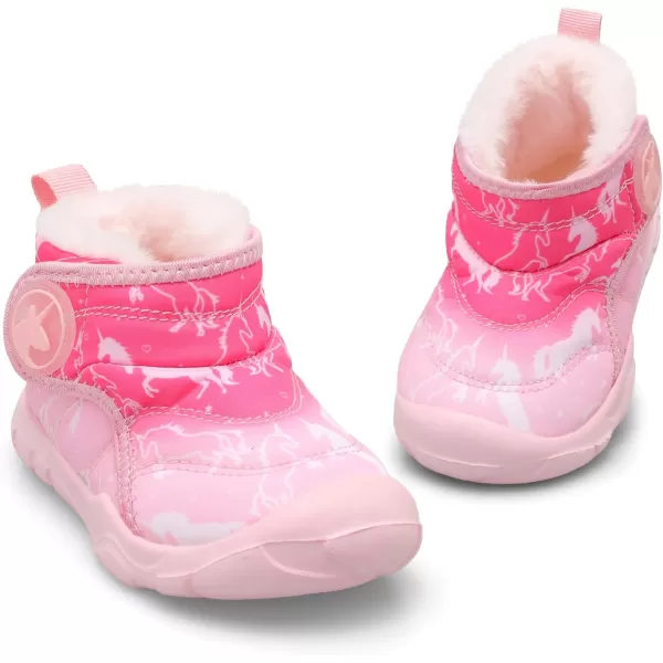 LeIsfIt Toddler Boots Girls Boys Winter Boots Cozy Fleece Snow Boots Indoor Outdoor Warm Shoes