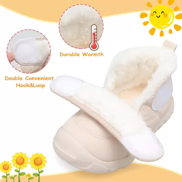 LeIsfIt Toddler Boots Girls Boys Winter Boots Cozy Fleece Snow Boots Indoor Outdoor Warm Shoes