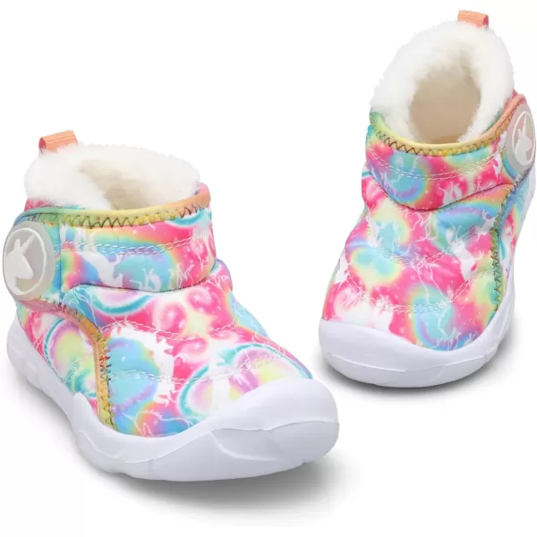 LeIsfIt Toddler Boots Girls Boys Winter Boots Cozy Fleece Snow Boots Indoor Outdoor Warm Shoes