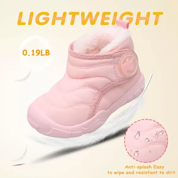 LeIsfIt Toddler Boots Girls Boys Winter Boots Cozy Fleece Snow Boots Indoor Outdoor Warm Shoes