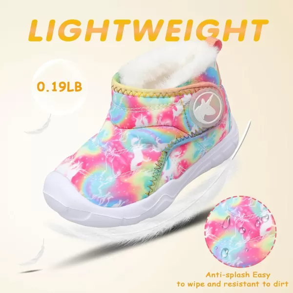LeIsfIt Toddler Boots Girls Boys Winter Boots Cozy Fleece Snow Boots Indoor Outdoor Warm Shoes