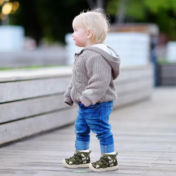 LeIsfIt Toddler Boots Girls Boys Winter Boots Cozy Fleece Snow Boots Indoor Outdoor Warm Shoes