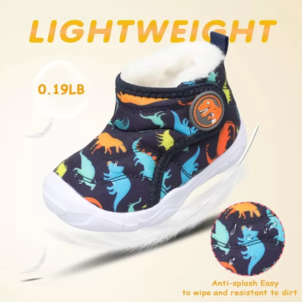 LeIsfIt Toddler Boots Girls Boys Winter Boots Cozy Fleece Snow Boots Indoor Outdoor Warm Shoes