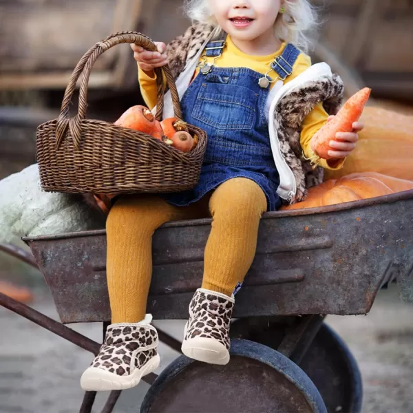 LeIsfIt Toddler Boots Girls Boys Winter Boots Cozy Fleece Snow Boots Indoor Outdoor Warm Shoes
