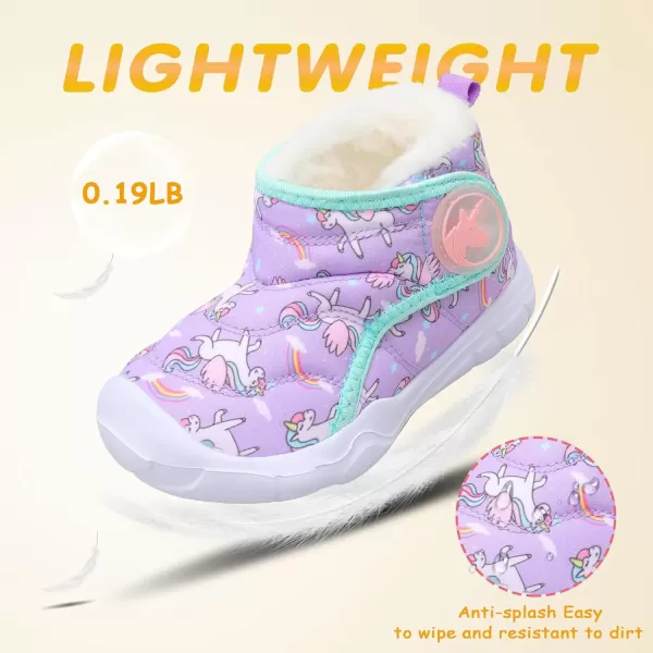LeIsfIt Toddler Boots Girls Boys Winter Boots Cozy Fleece Snow Boots Indoor Outdoor Warm Shoes