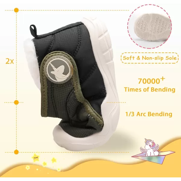 LeIsfIt Toddler Boots Girls Boys Winter Boots Cozy Fleece Snow Boots Indoor Outdoor Warm Shoes