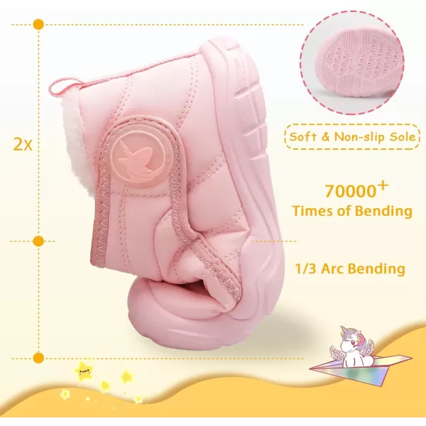 LeIsfIt Toddler Boots Girls Boys Winter Boots Cozy Fleece Snow Boots Indoor Outdoor Warm Shoes