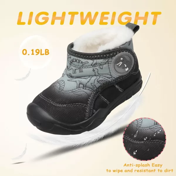 LeIsfIt Toddler Boots Girls Boys Winter Boots Cozy Fleece Snow Boots Indoor Outdoor Warm Shoes