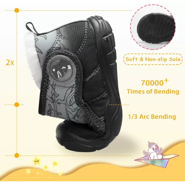 LeIsfIt Toddler Boots Girls Boys Winter Boots Cozy Fleece Snow Boots Indoor Outdoor Warm Shoes