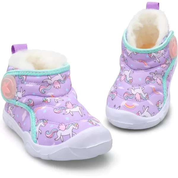 LeIsfIt Toddler Boots Girls Boys Winter Boots Cozy Fleece Snow Boots Indoor Outdoor Warm Shoes