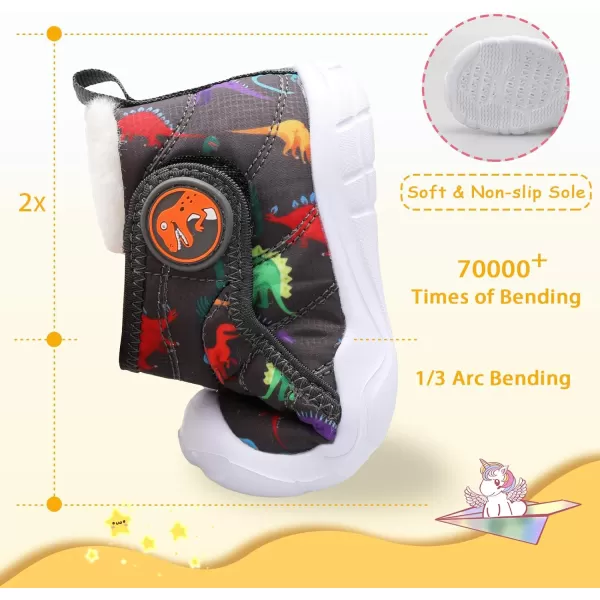 LeIsfIt Toddler Boots Girls Boys Winter Boots Cozy Fleece Snow Boots Indoor Outdoor Warm Shoes