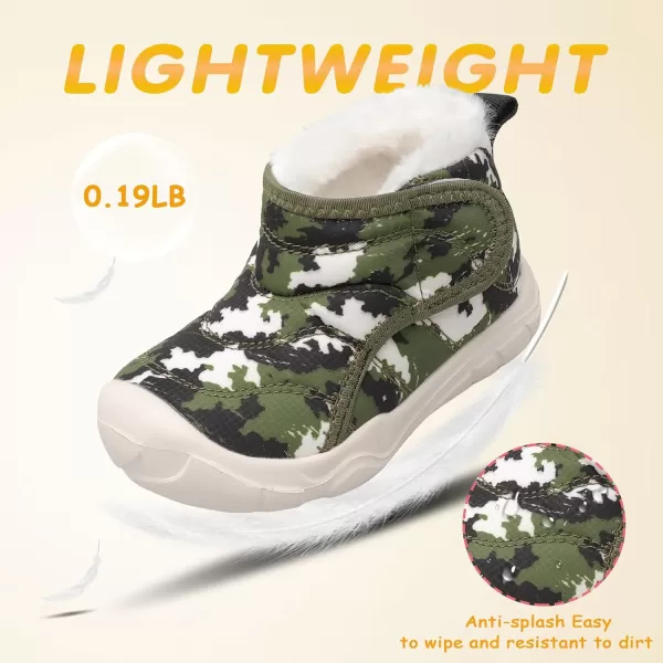LeIsfIt Toddler Boots Girls Boys Winter Boots Cozy Fleece Snow Boots Indoor Outdoor Warm Shoes