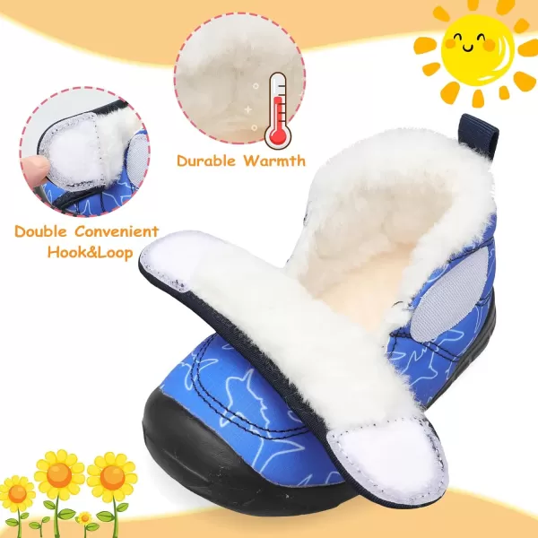 LeIsfIt Toddler Boots Girls Boys Winter Boots Cozy Fleece Snow Boots Indoor Outdoor Warm Shoes