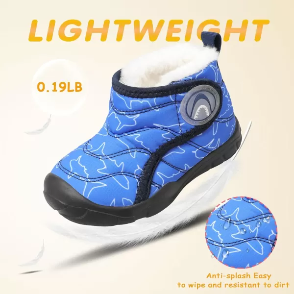 LeIsfIt Toddler Boots Girls Boys Winter Boots Cozy Fleece Snow Boots Indoor Outdoor Warm Shoes