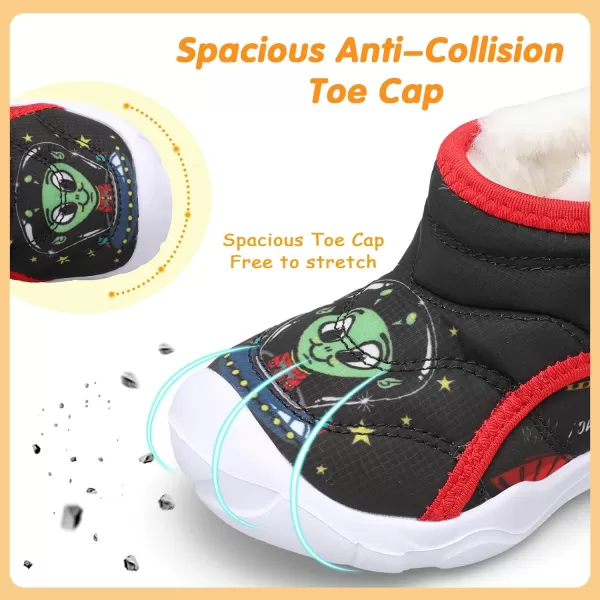LeIsfIt Toddler Boots Girls Boys Winter Boots Cozy Fleece Snow Boots Indoor Outdoor Warm Shoes