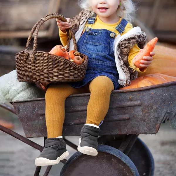 LeIsfIt Toddler Boots Girls Boys Winter Boots Cozy Fleece Snow Boots Indoor Outdoor Warm Shoes