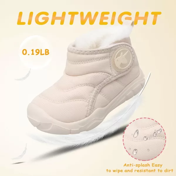 LeIsfIt Toddler Boots Girls Boys Winter Boots Cozy Fleece Snow Boots Indoor Outdoor Warm Shoes