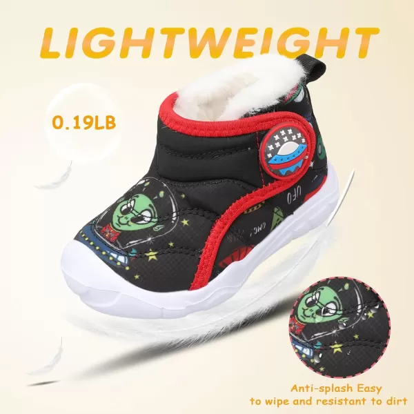 LeIsfIt Toddler Boots Girls Boys Winter Boots Cozy Fleece Snow Boots Indoor Outdoor Warm Shoes